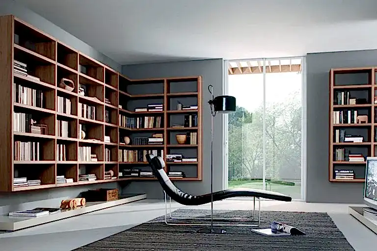 Cube köşe kitaplık modeli