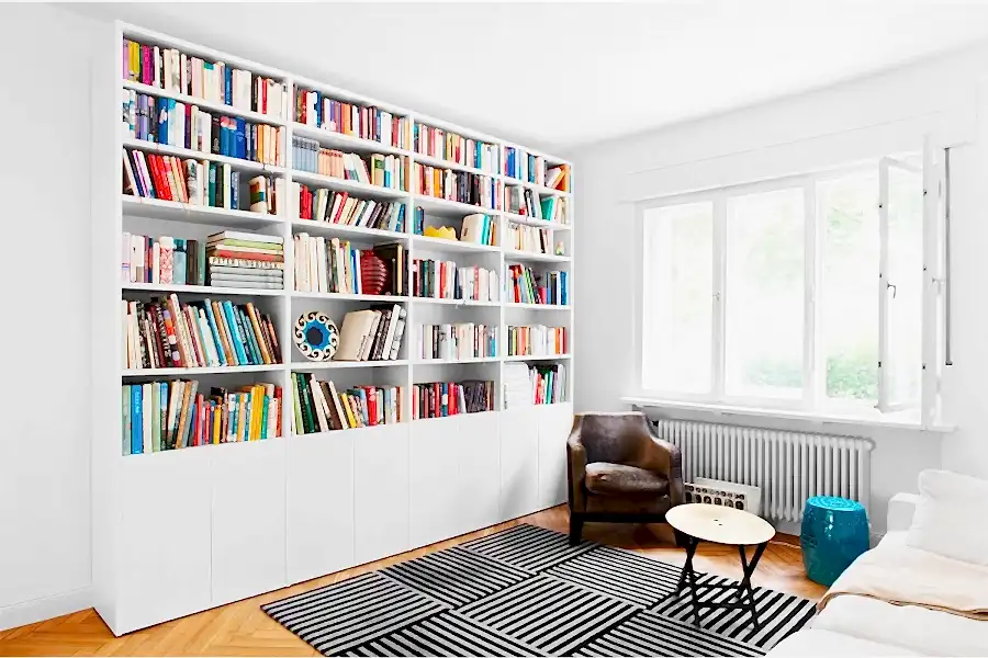 Altı dolaplı kitaplık modelleri beyaz 2021