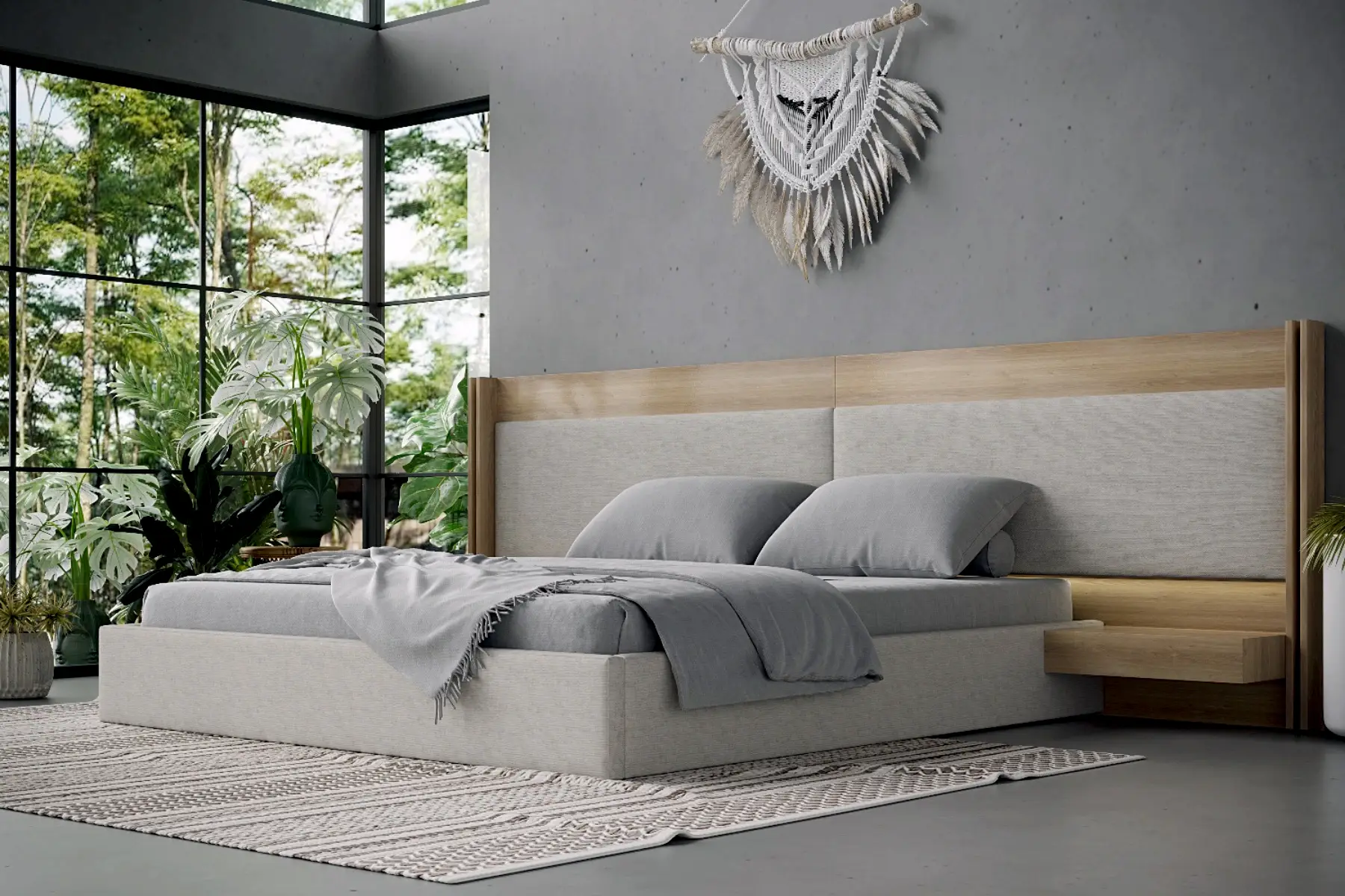 Pega kumaş alçak yatak modelleri